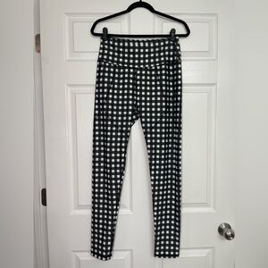 Albion Black and White Checkered Leggings